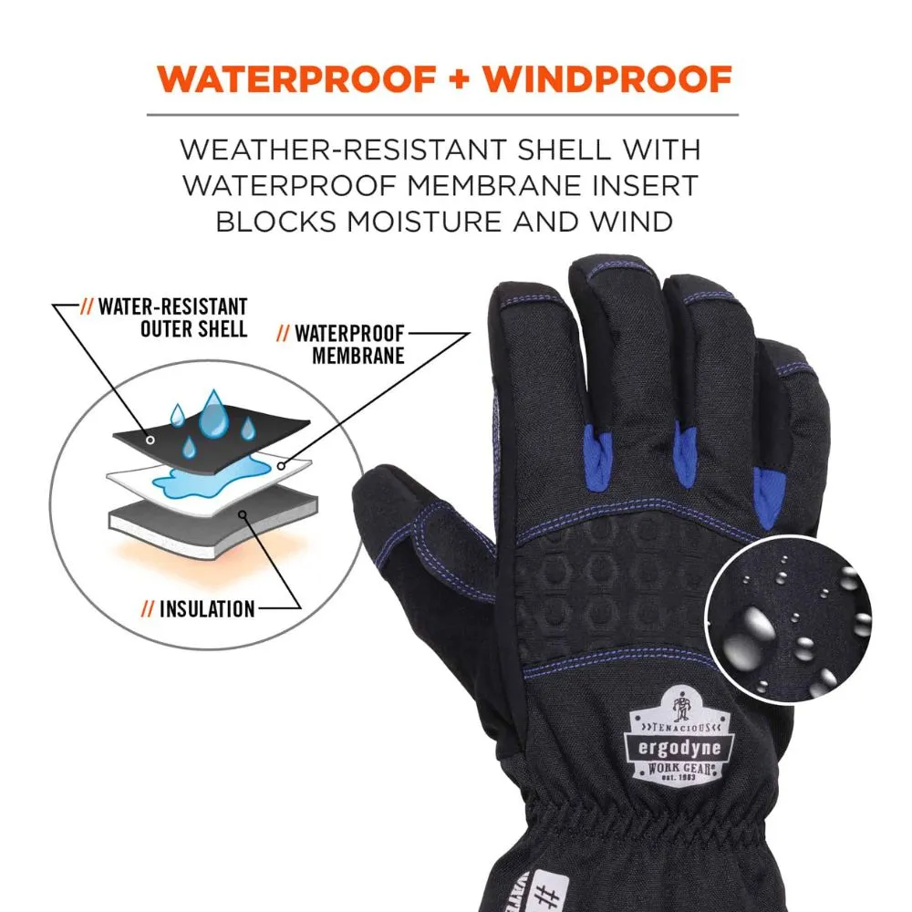 Ergodyne 17613 #819WP M Black Extreme Thermal WP Gloves