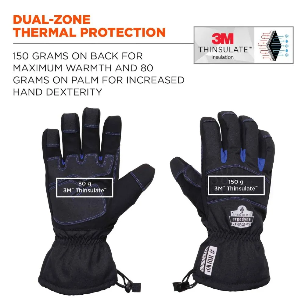 Ergodyne 17615 #819WP XL Black Extreme Thermal WP Gloves