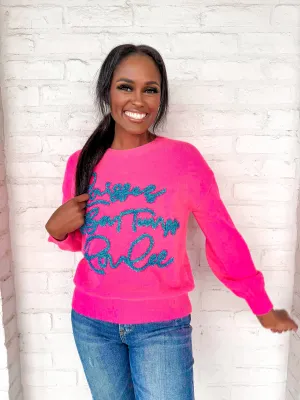 Exclusive Pink Laissez Le Bon Temps Rouler Sweater