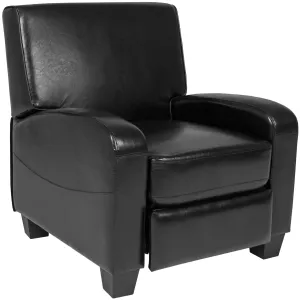 Faux Leather Recliner Chair - Black