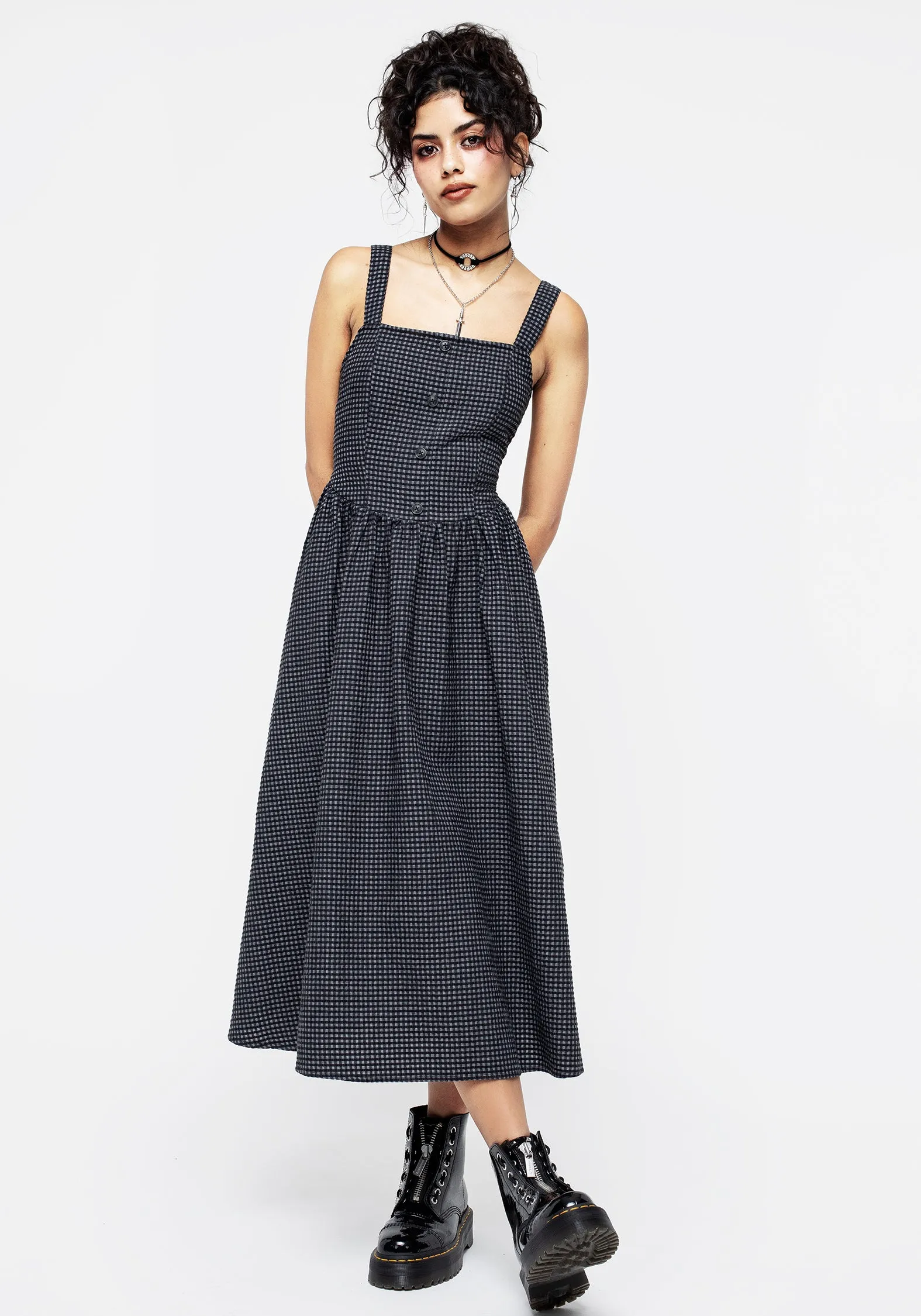 Faythe Apron Midi Dress