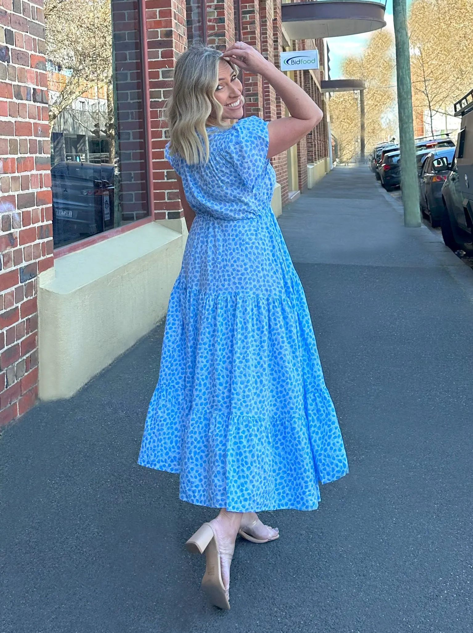 Florence Dress - Blue Print