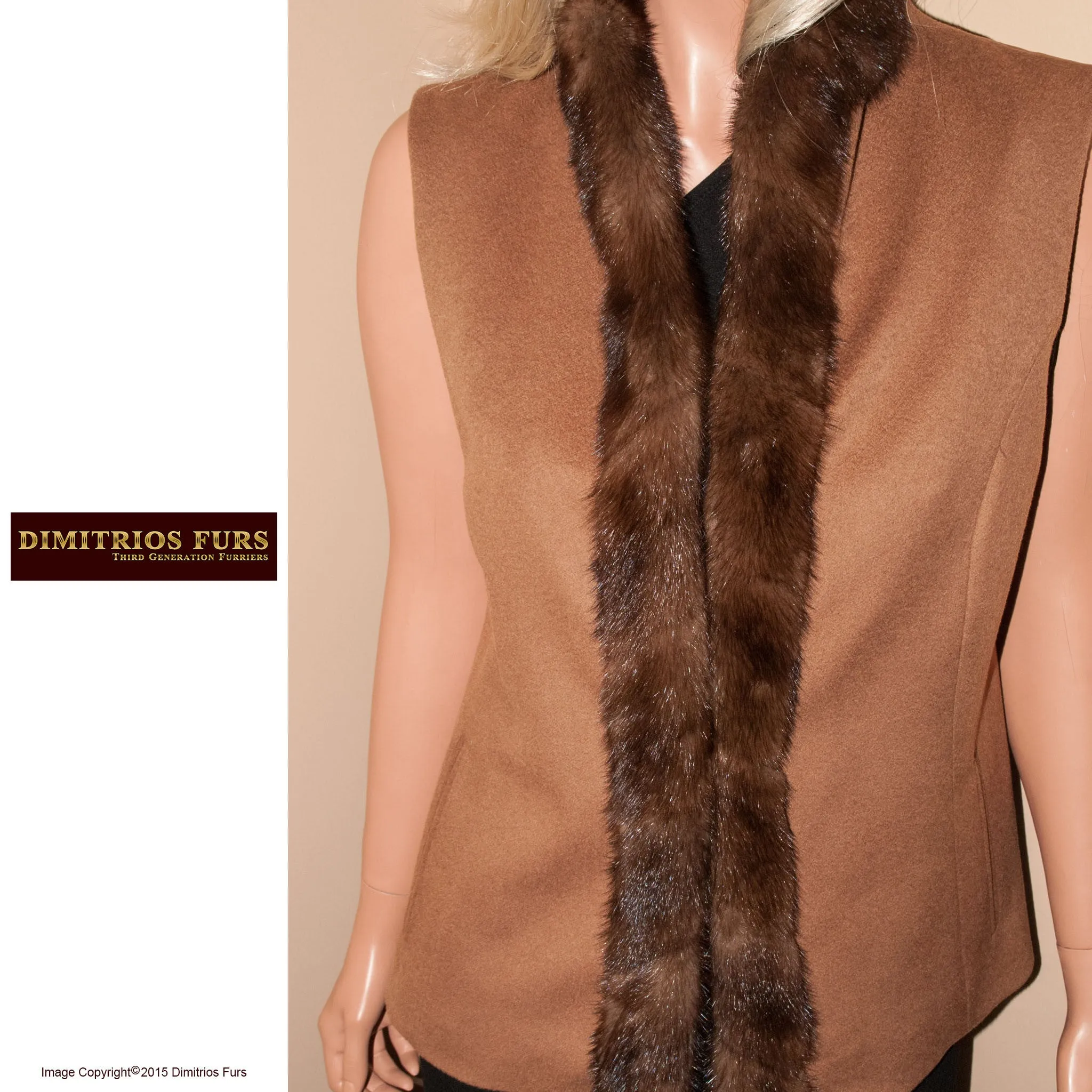 Fur Remodeling Idea 0018 - Mink Trimmed Cashmere Vest