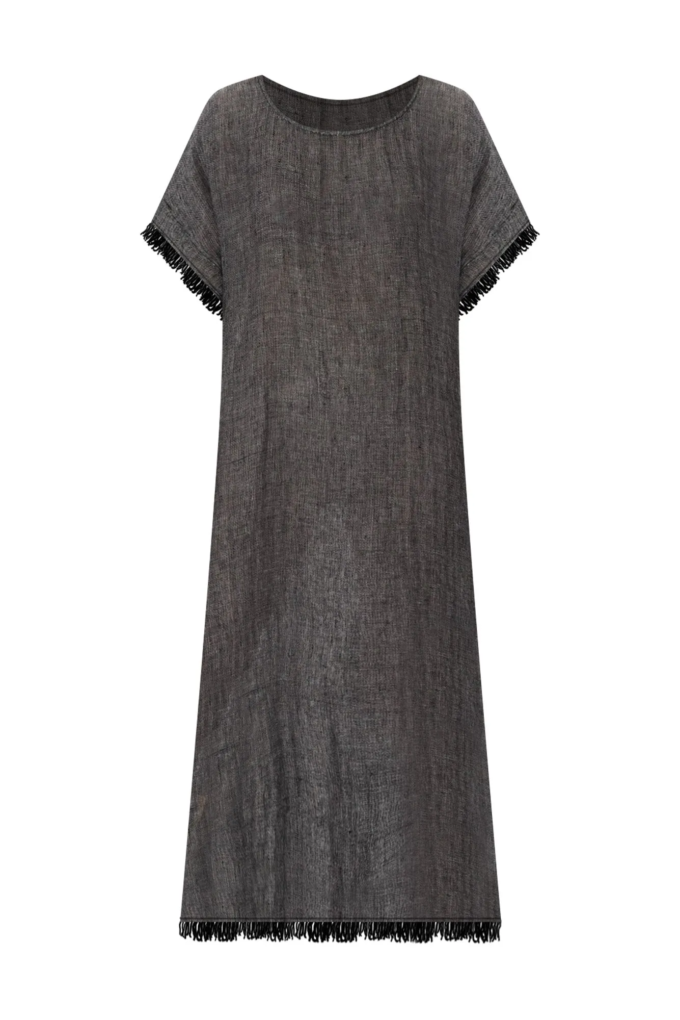 Galene Charcoal Linen Dress