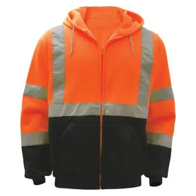 GSS Safety ANSI 3 Zip-Front Sweatshirt Hi-Vis w/Black Bottom