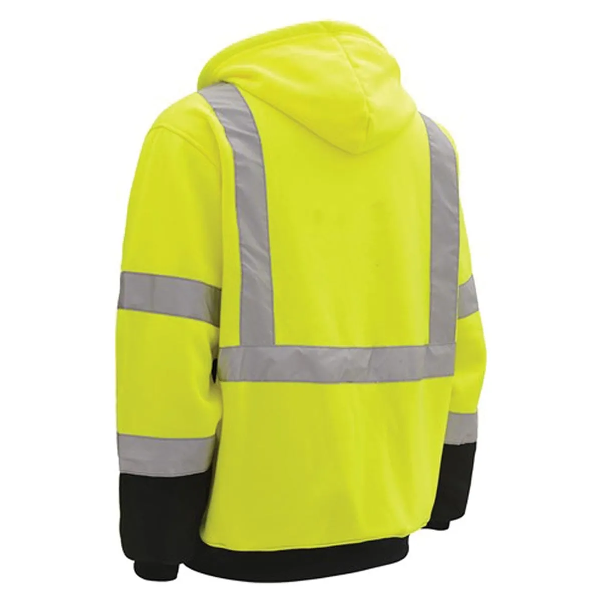 GSS Safety ANSI 3 Zip-Front Sweatshirt Hi-Vis w/Black Bottom