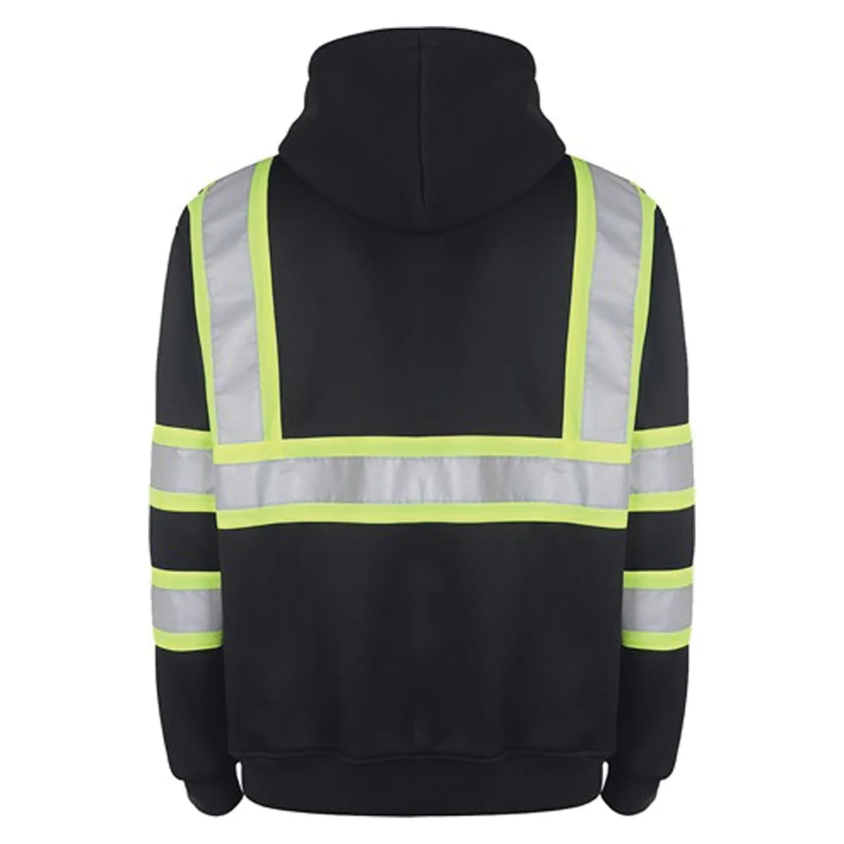 GSS Safety Non-ANSI Black Zip-Front High Visibility Sweatshirt