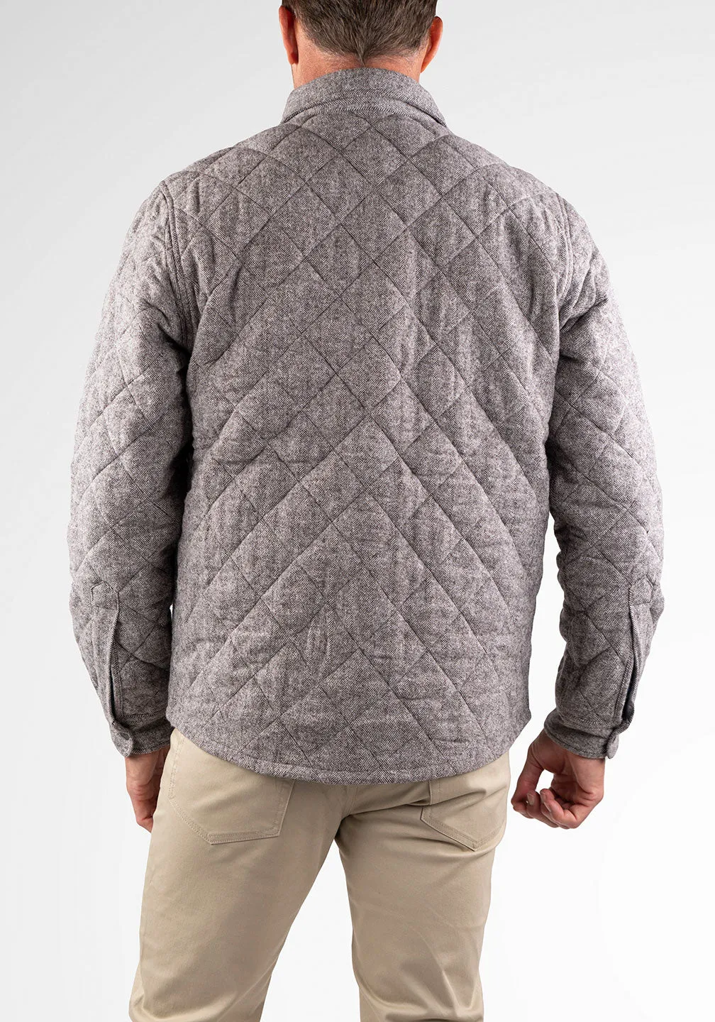 Heavyweight Herringbone Quilted Shirt Jacket