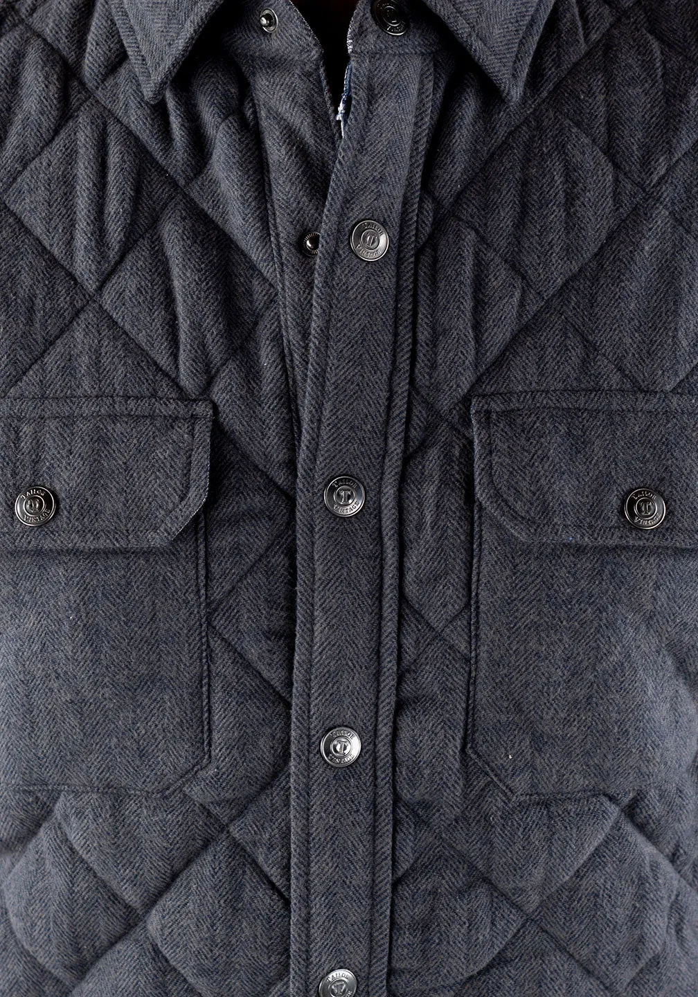 Heavyweight Herringbone Quilted Shirt Jacket