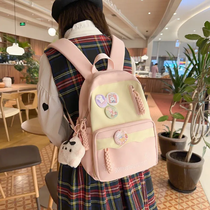 Japanese Minority Ins Cute Girl Girls Backpack Bubble Show Schoolbag Female College Student Convenient Travel Mini Backpack