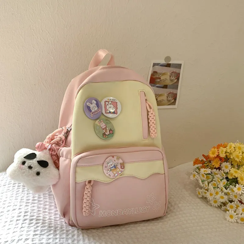 Japanese Minority Ins Cute Girl Girls Backpack Bubble Show Schoolbag Female College Student Convenient Travel Mini Backpack