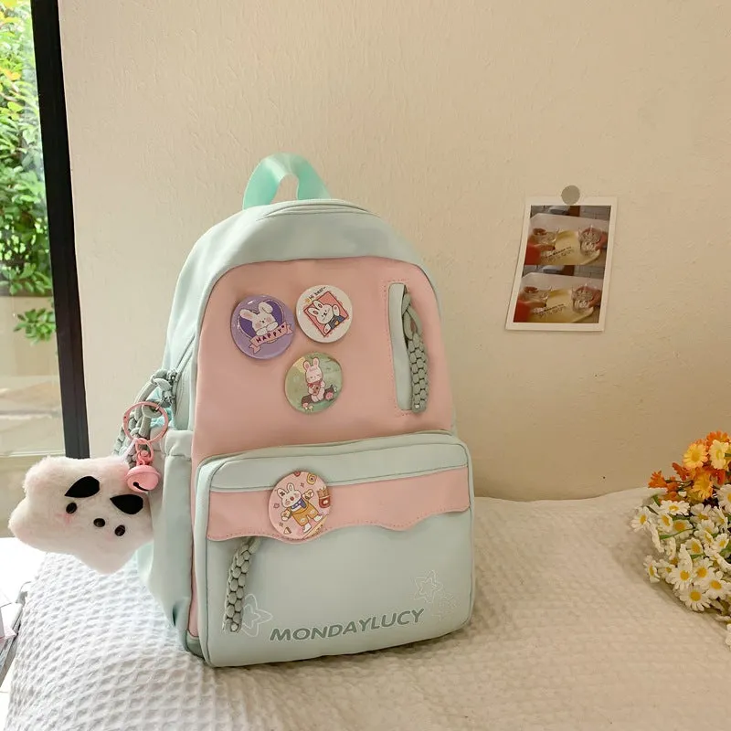 Japanese Minority Ins Cute Girl Girls Backpack Bubble Show Schoolbag Female College Student Convenient Travel Mini Backpack