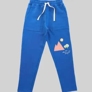 Kids' Organic Cotton Blue Sweatpants