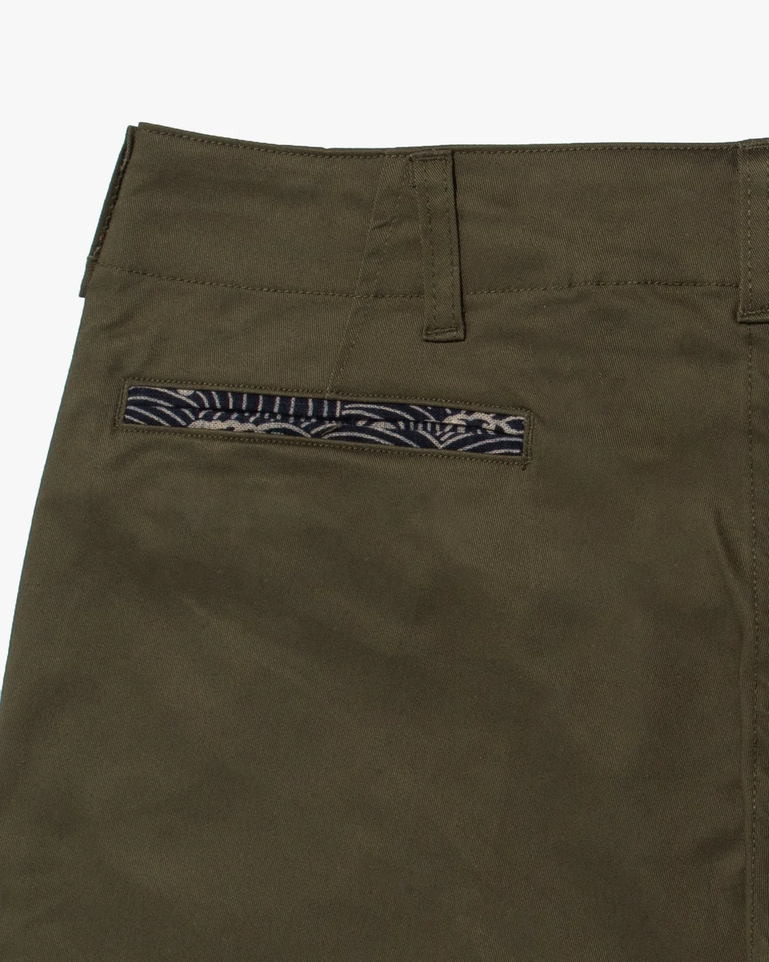 Kiriko Original Officer Trousers, 7.5 oz. Stretch Twill Chino - Olive