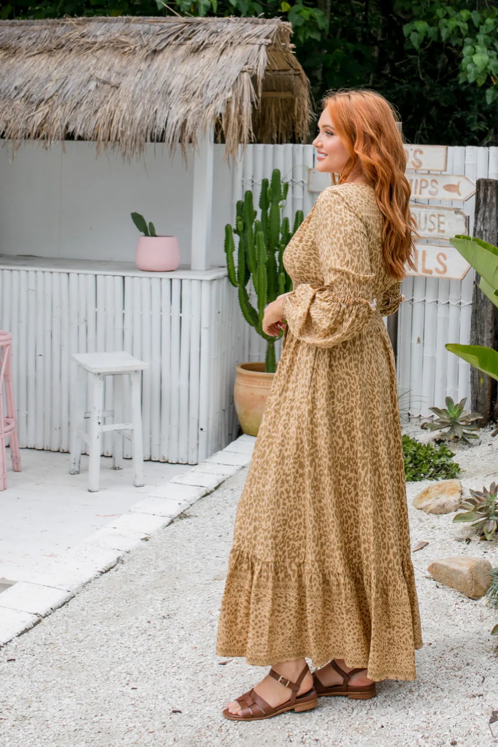 Latte Leopard Maxi Dress