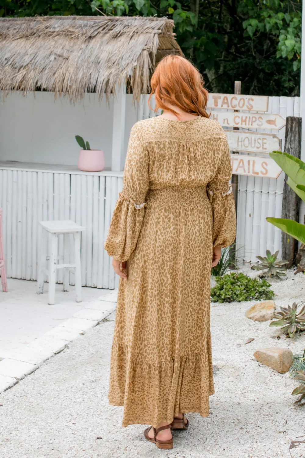 Latte Leopard Maxi Dress