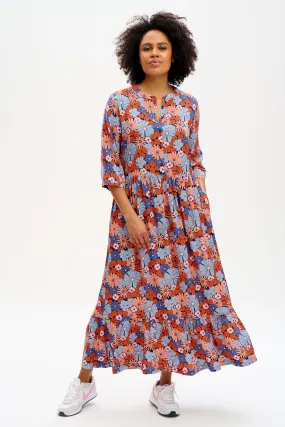 Lauren Maxi Smock Dress - Multi, Retro Floral