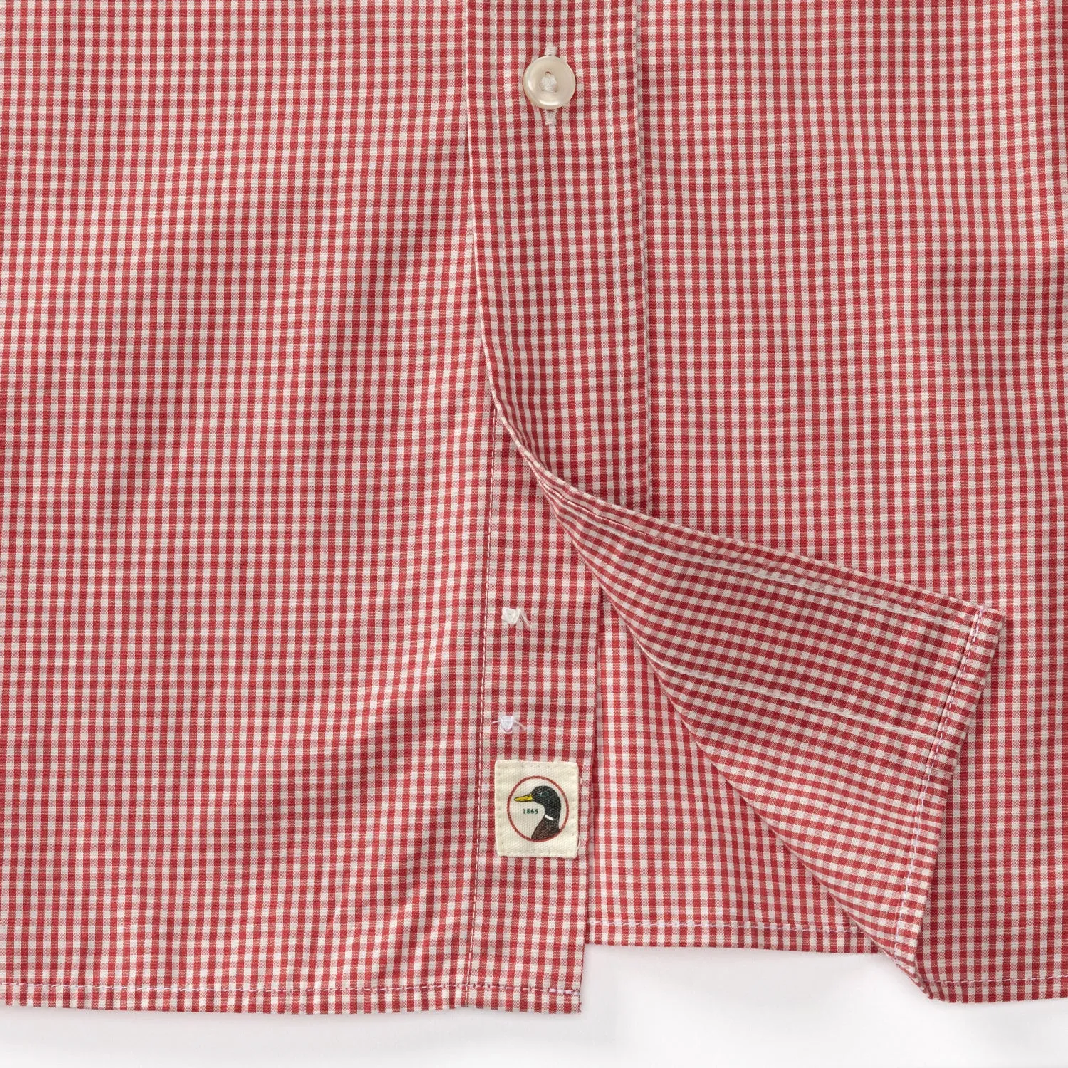 Lawrence Micro Gingham Cotton Poplin Sport Shirt