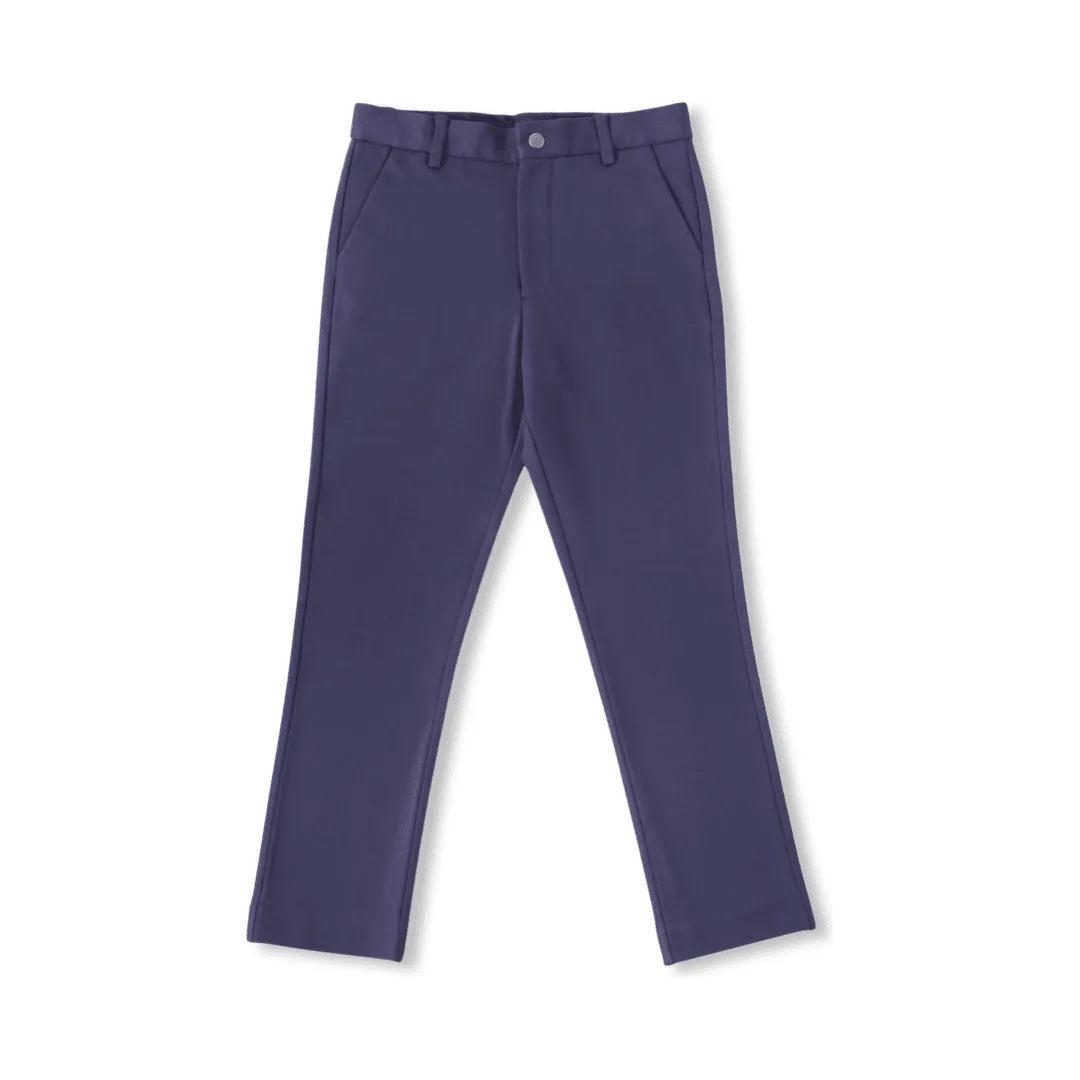 Leo & Zachary - Boys Slim Fit 4 Way Stretch Chino Pants - Navy