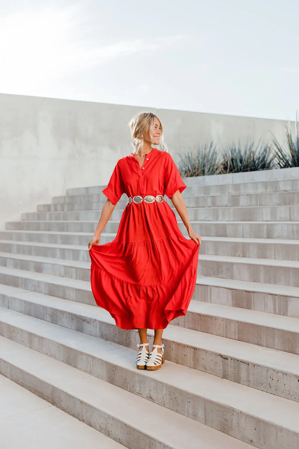 Liberty Dress-Red