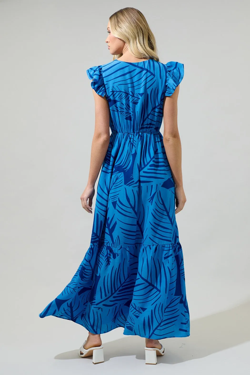 Maia Tropics Flutter Maxi Dress