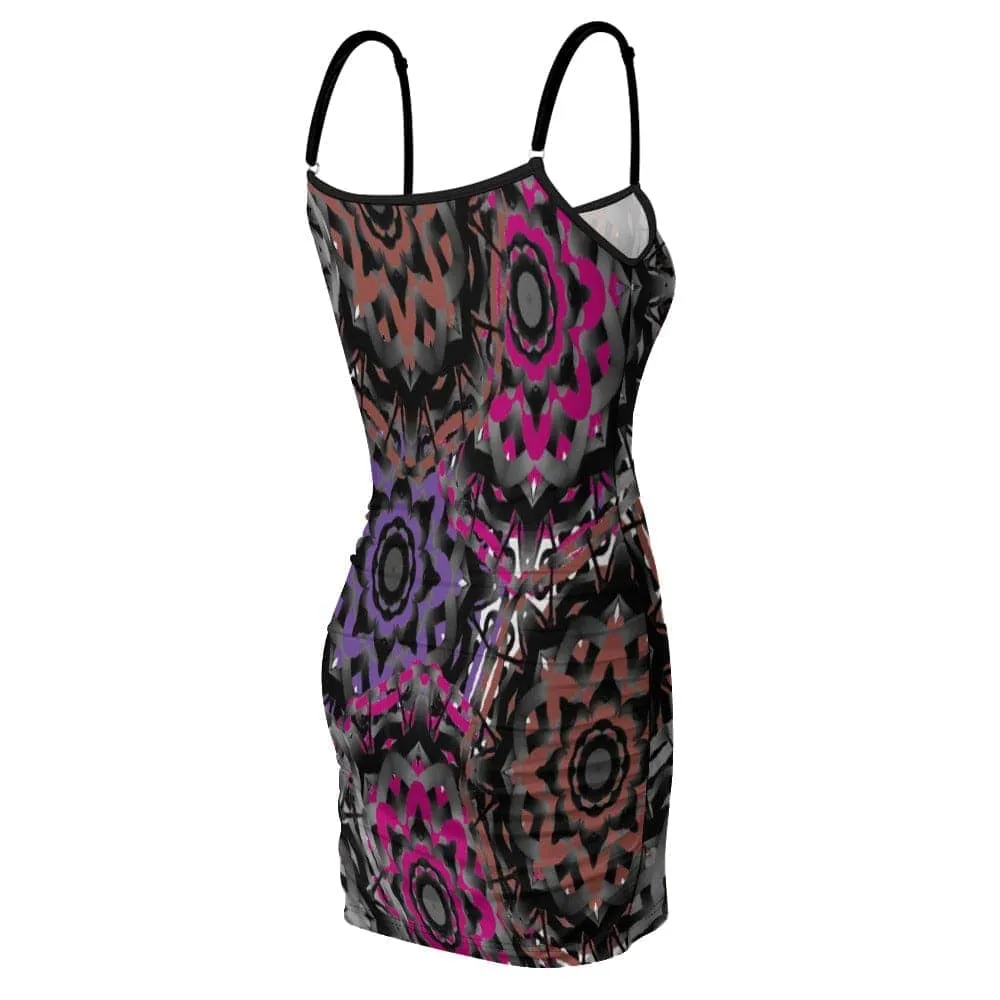 Mandala Graffiti Women's Slim Sexy Hip Dress