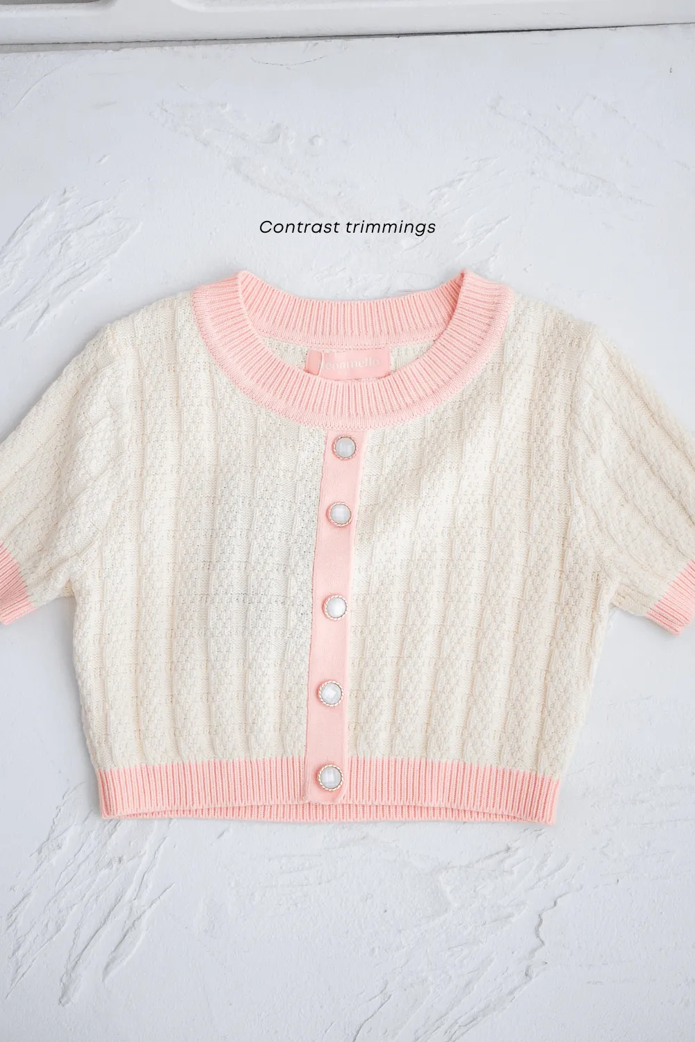 MEA KNIT TOP IN CREAM ECRU