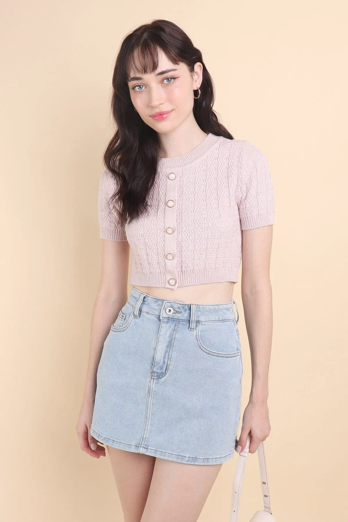 MEA KNIT TOP IN LILAC PINK