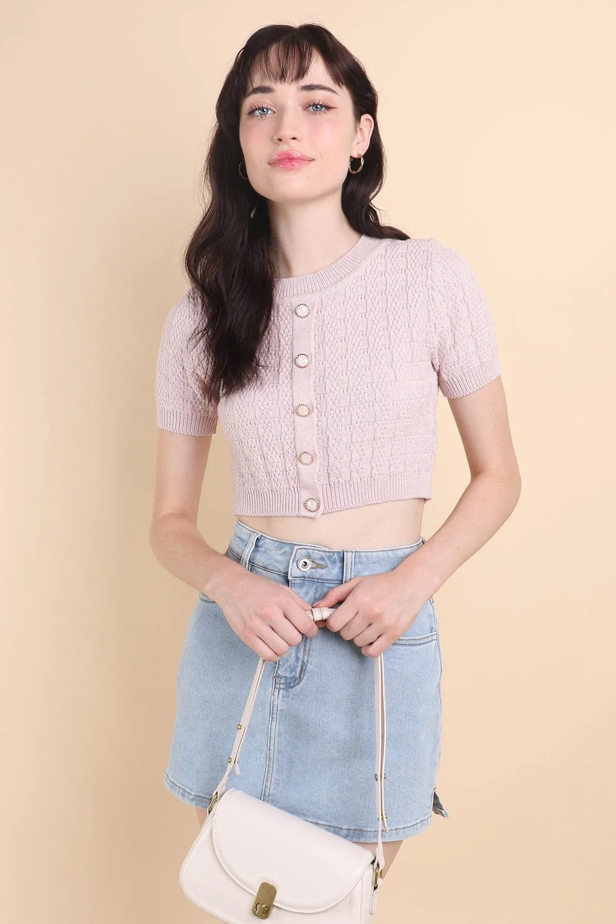 MEA KNIT TOP IN LILAC PINK