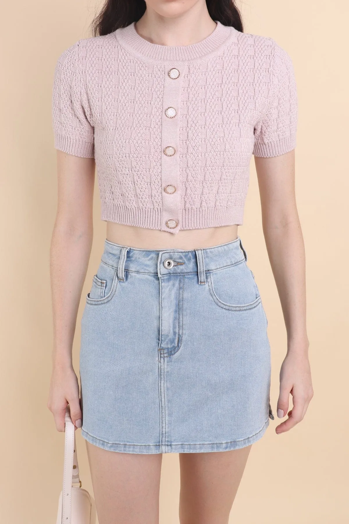 MEA KNIT TOP IN LILAC PINK