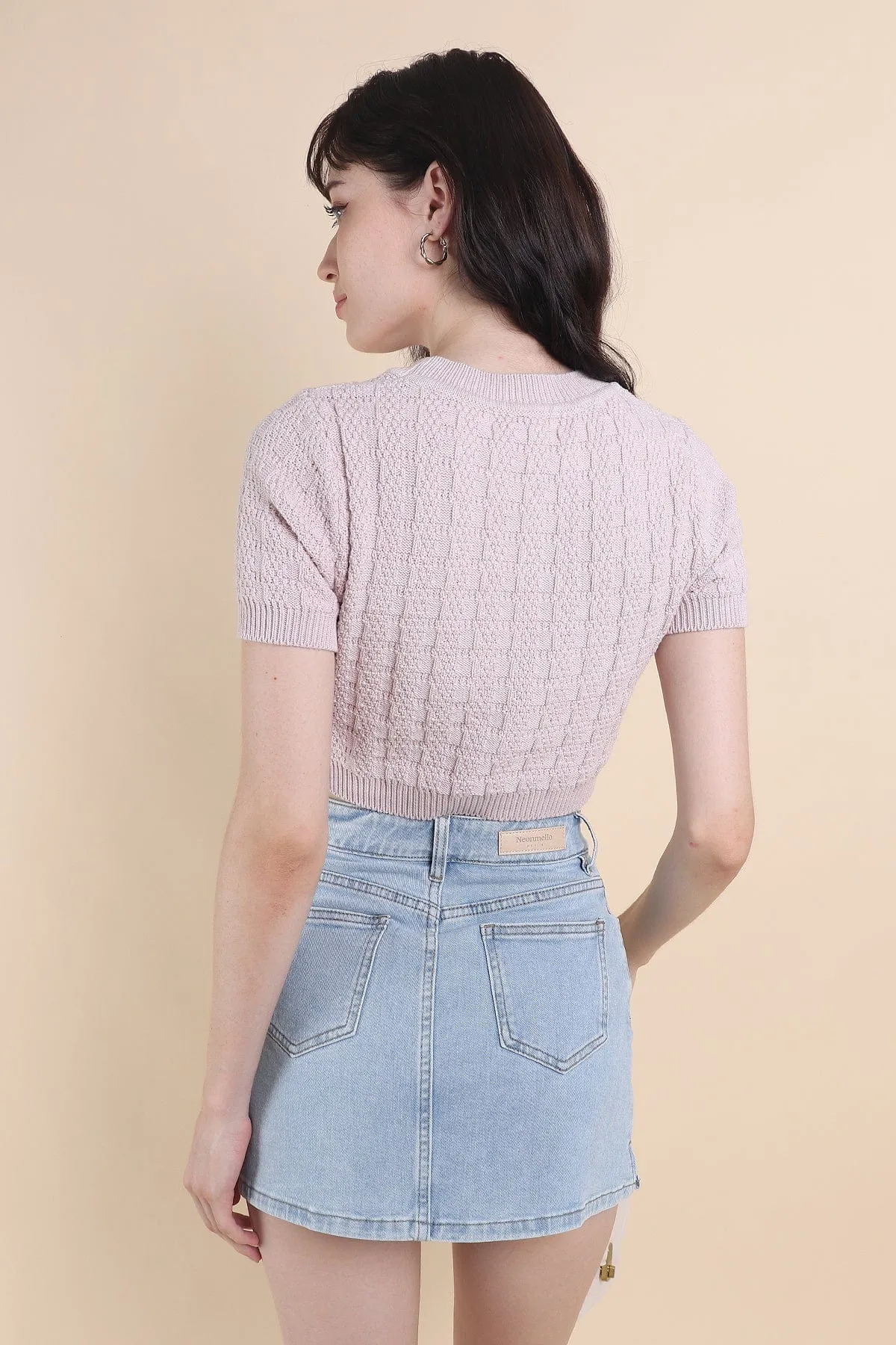 MEA KNIT TOP IN LILAC PINK