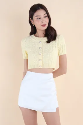 MEA SLEEVED KNIT TOP IN DAFFODIL