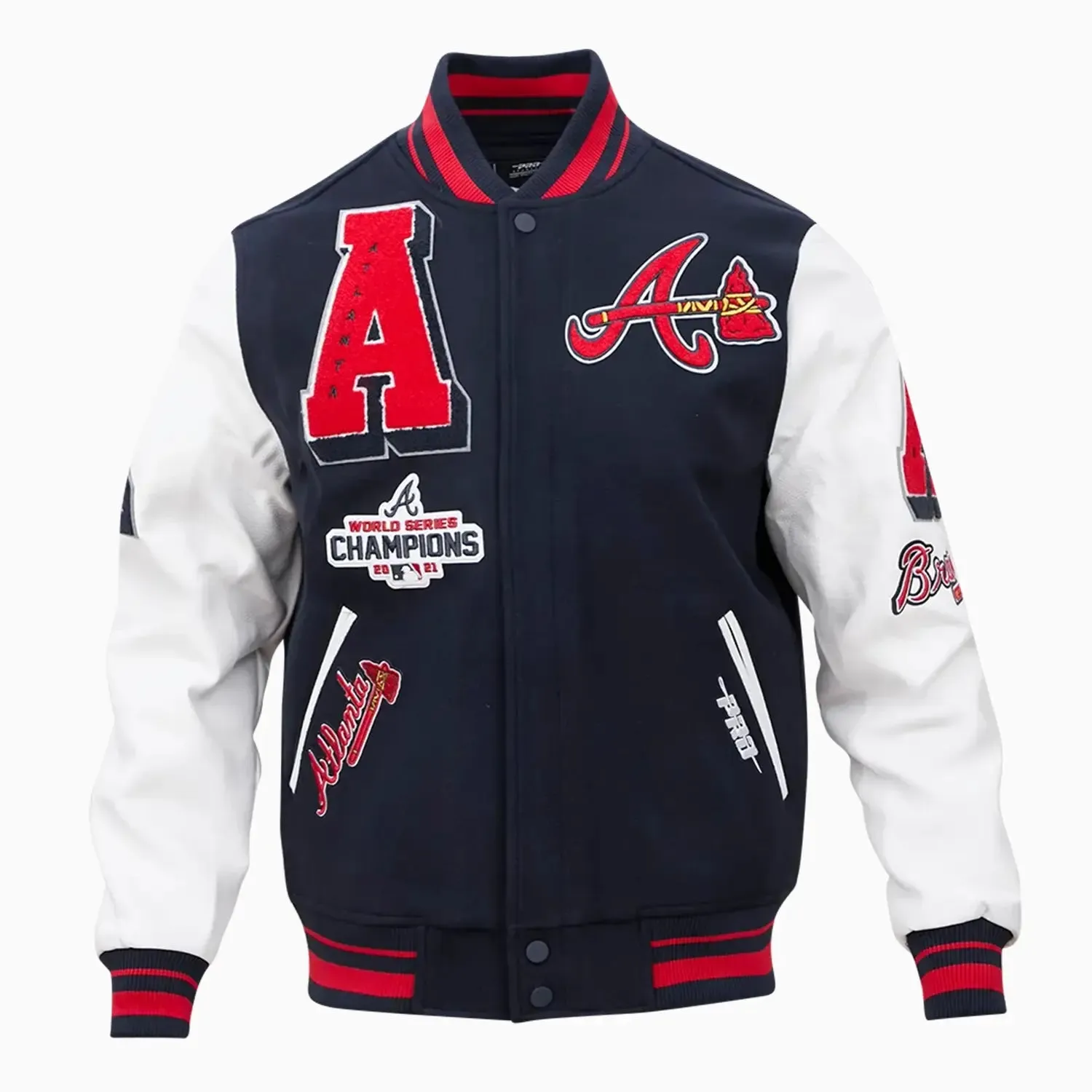 Men's Atlanta Braves 2021 World Series MLB Wool Varsity Jacket