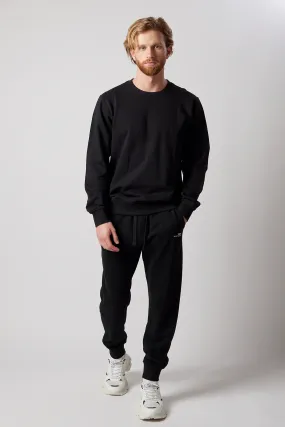 Men's Crewneck Sweatsuit Set Black