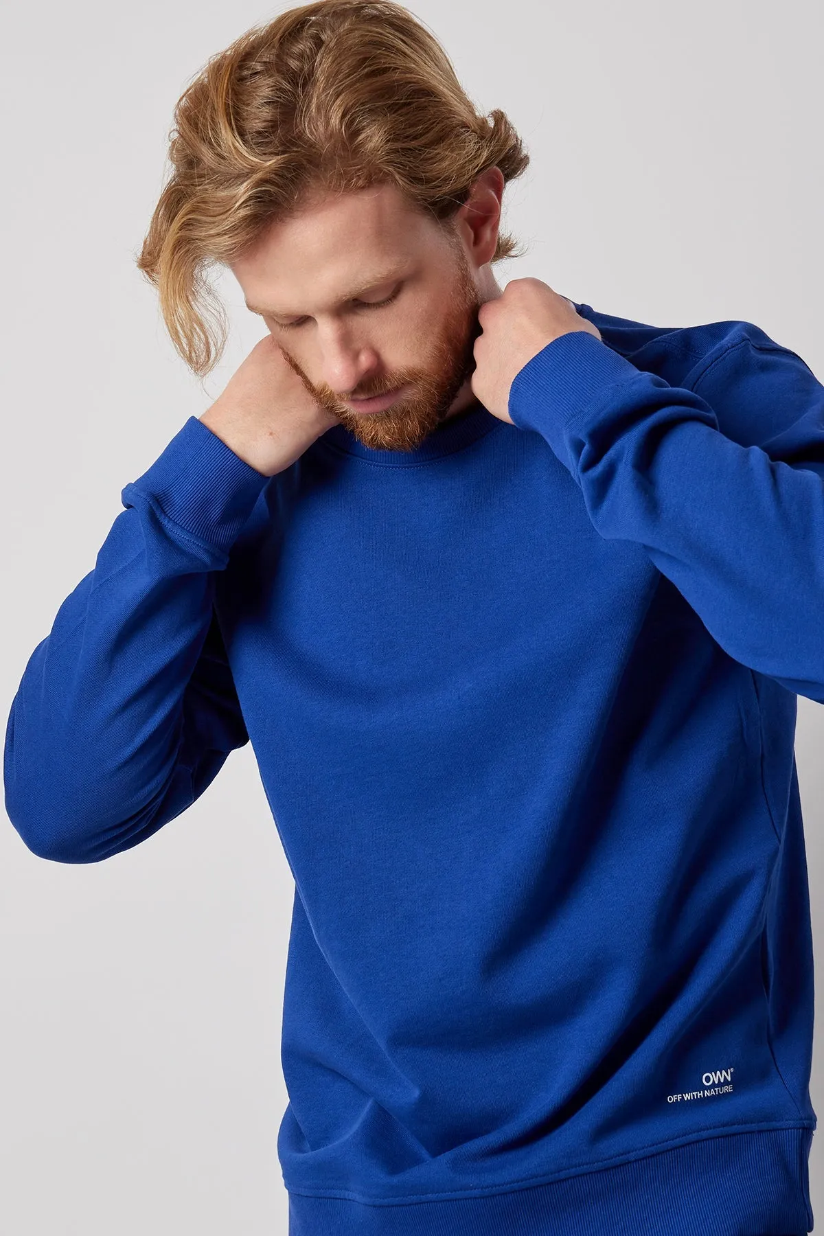 Men's Crewneck Sweatsuit Set Royal Blue