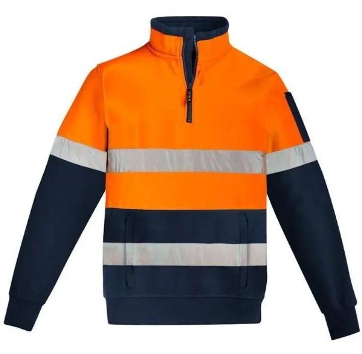 Mens Hi Viz, 1/4 Zip Pullover - Hoop Taped