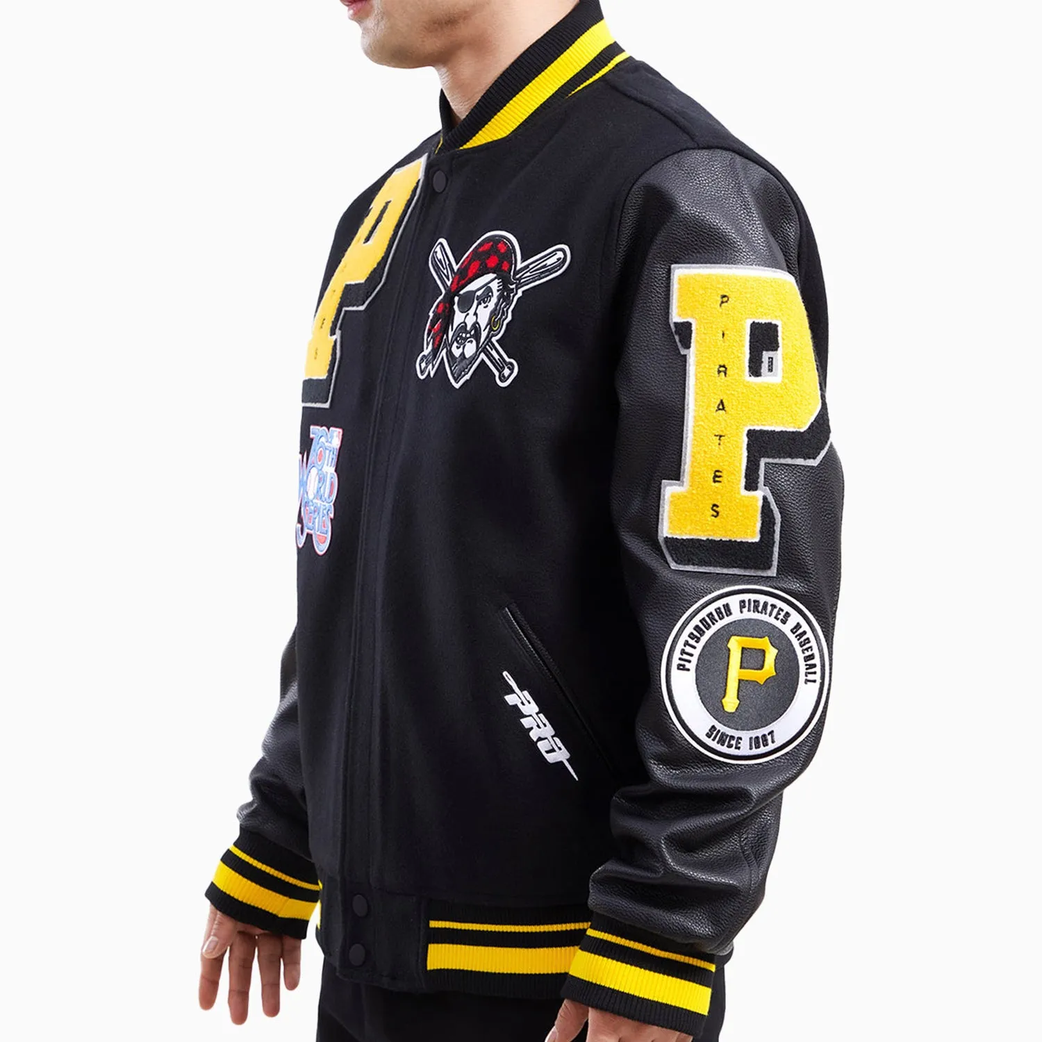 Men's Pittsburgh Pirates MLB Rib Wool Varsity Jacket