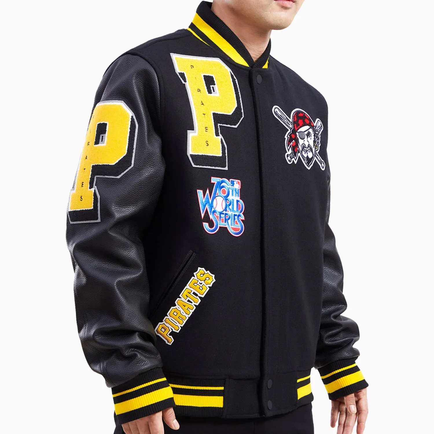 Men's Pittsburgh Pirates MLB Rib Wool Varsity Jacket