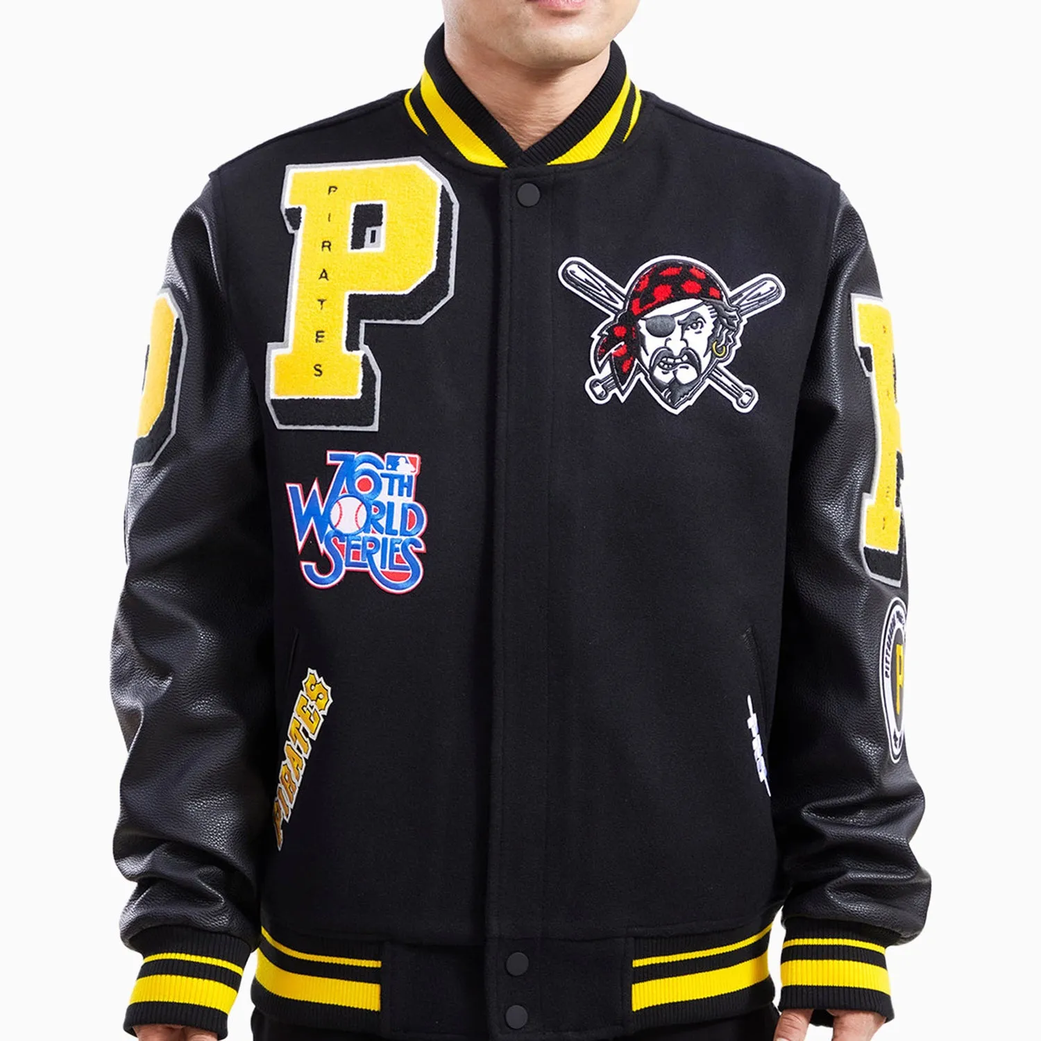 Men's Pittsburgh Pirates MLB Rib Wool Varsity Jacket