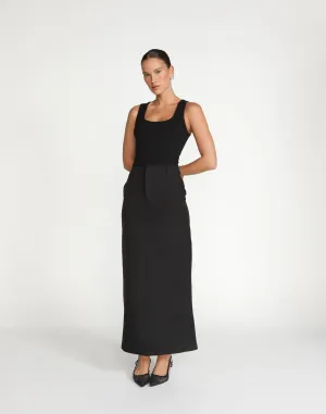 Micaela Maxi Skirt (Black)