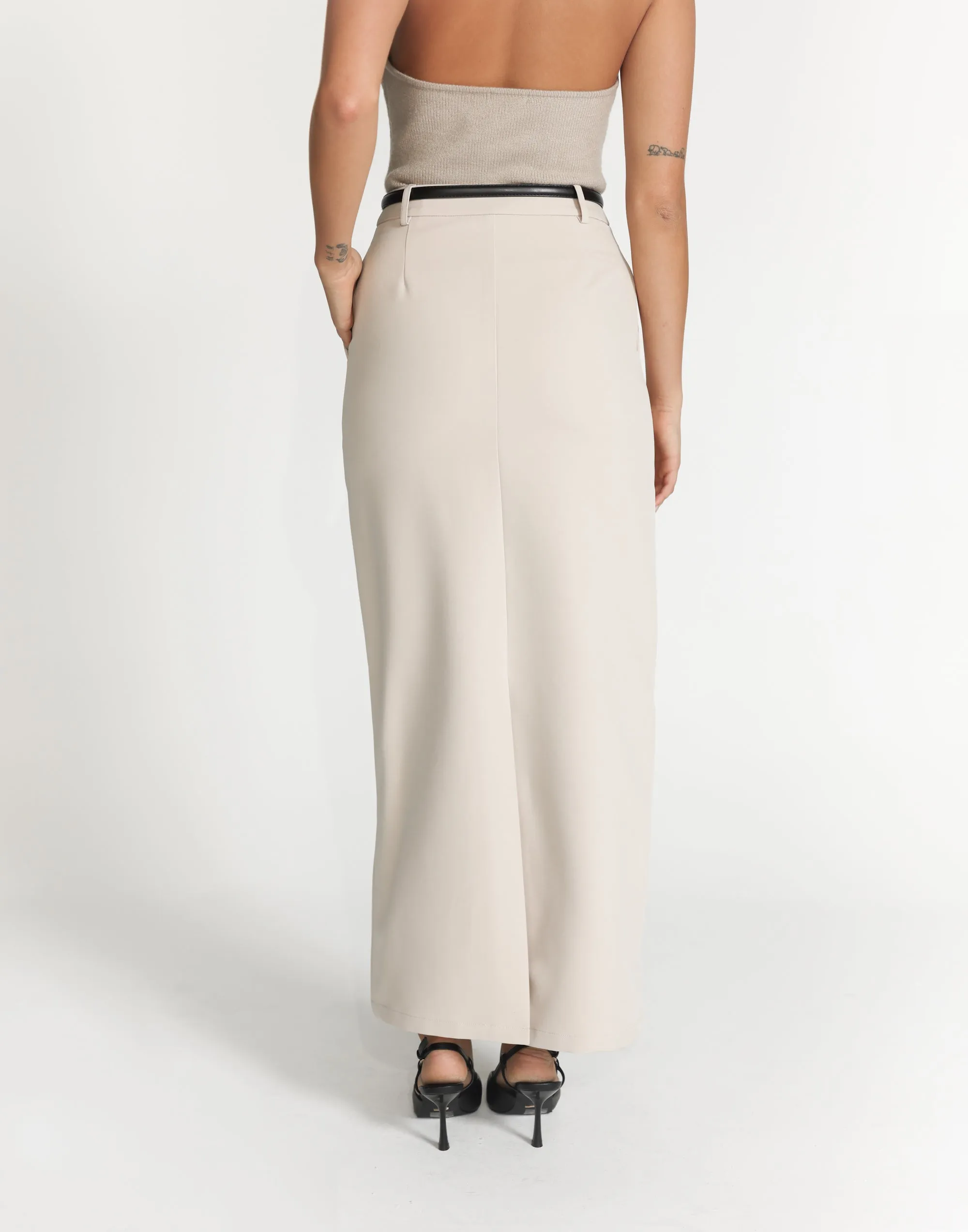 Micaela Maxi Skirt (Oat)