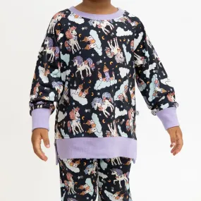 Midnight Unicorn Toddler Crew Neck Sweatshirt