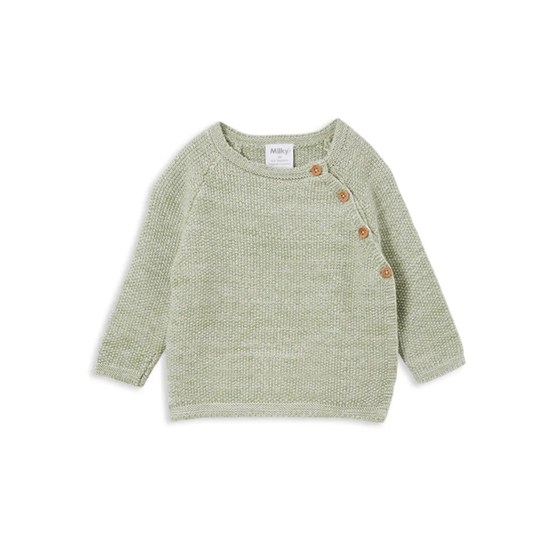 MILKY Olive Knit Cardigan