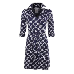 Milo Wrap Dress in Navy Turtle Bay