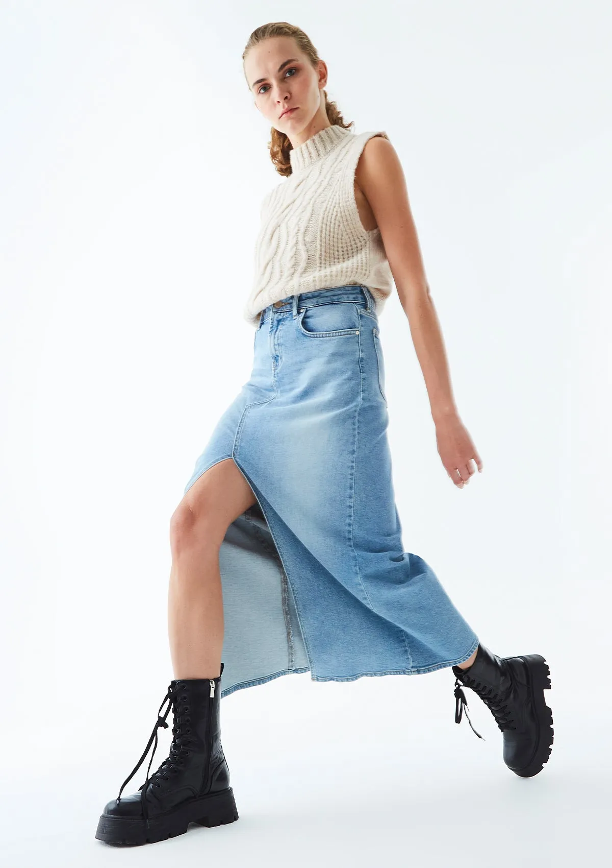 Mimosa Sweet Ice  Jean Skirt