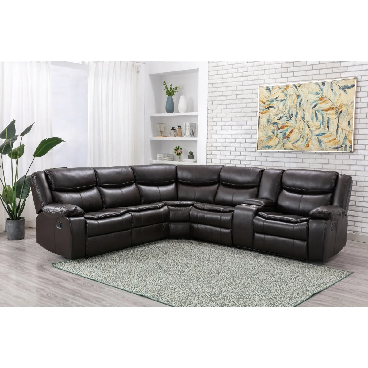 Modular Comfort Reclining Sectional with Console