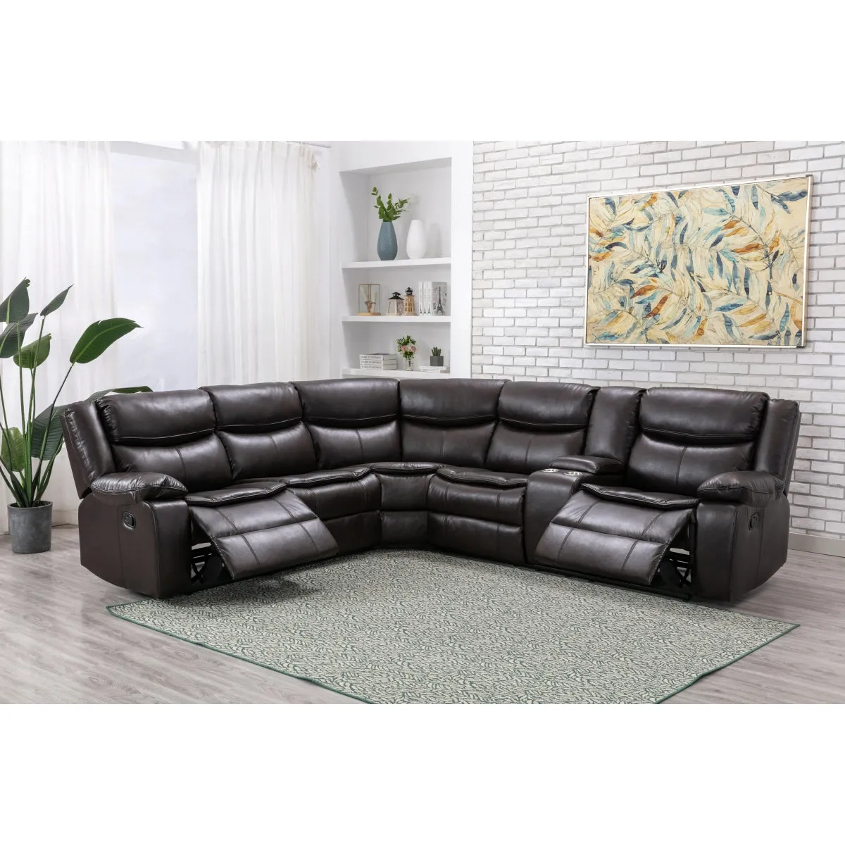 Modular Comfort Reclining Sectional with Console