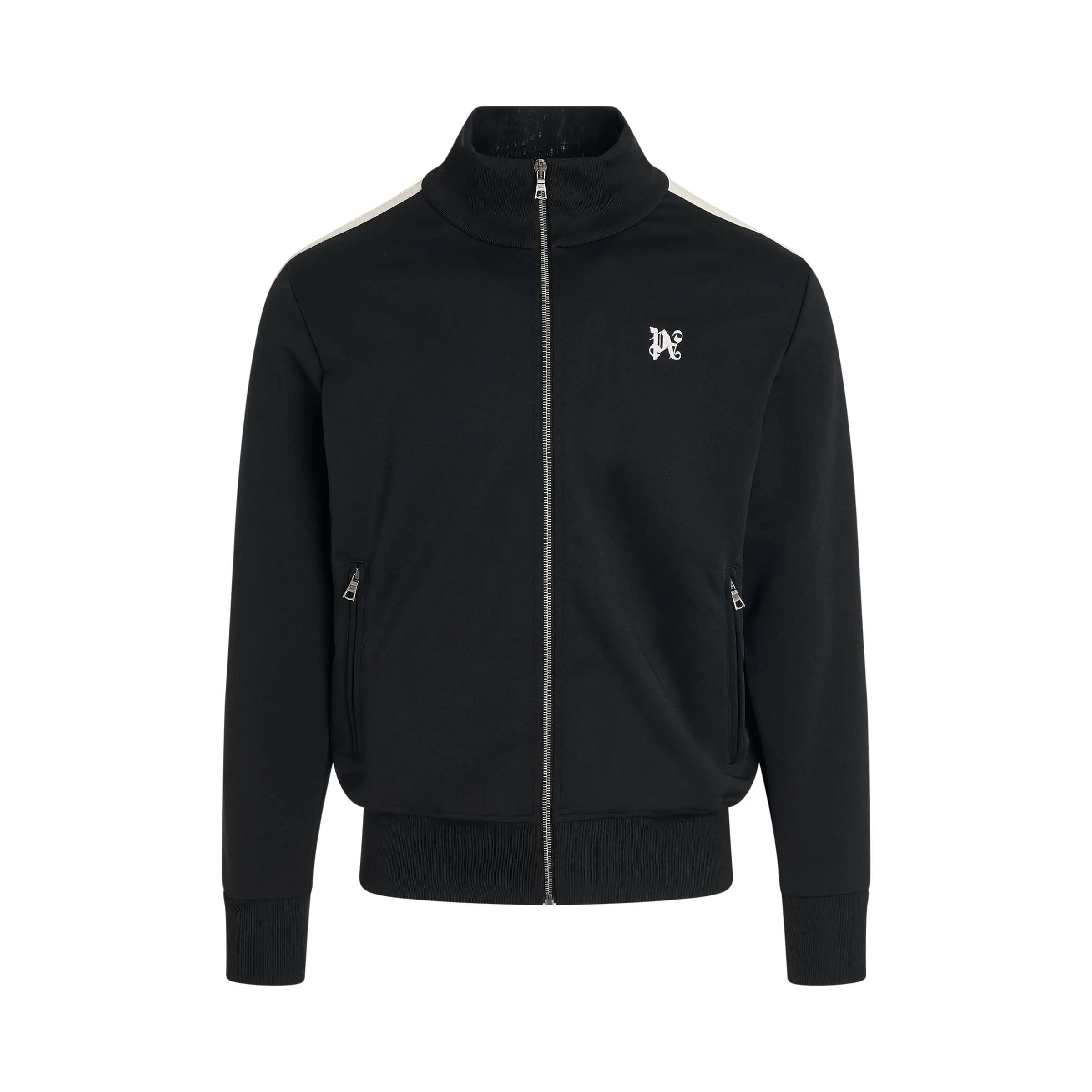 Monogram Track Jacket in Black/Off White