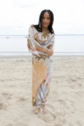 Multicolor Floral Kaftan Maxi