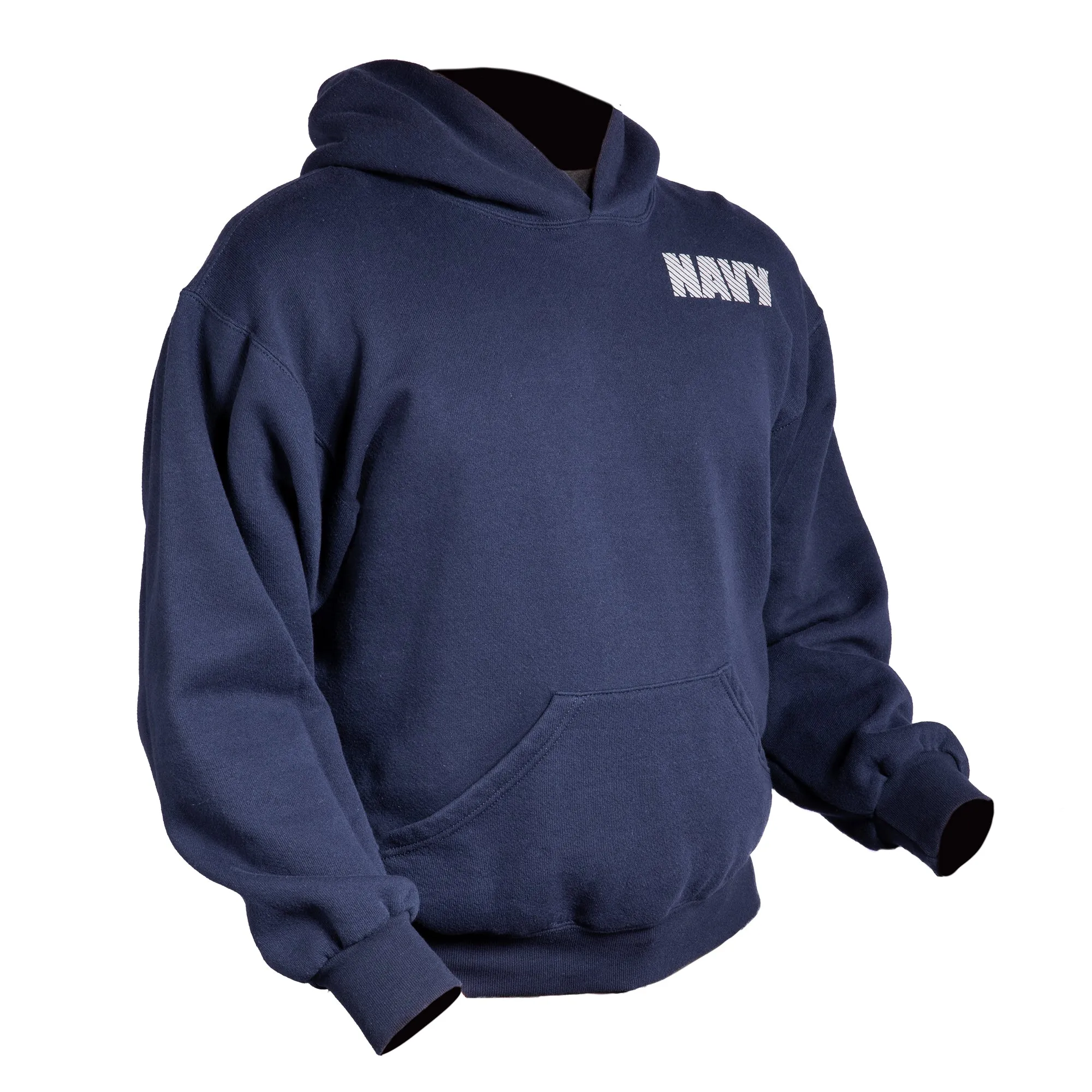 NAVY Sweatshirt, Hooded - Blue / Silver